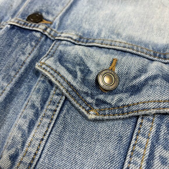 Saint Laurent Classic Denim Jacket Blue Distressed Size L - Picture 4 of 11